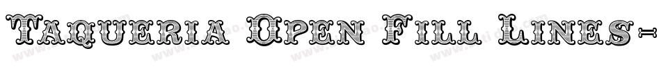 Taqueria Open Fill Lines字体转换